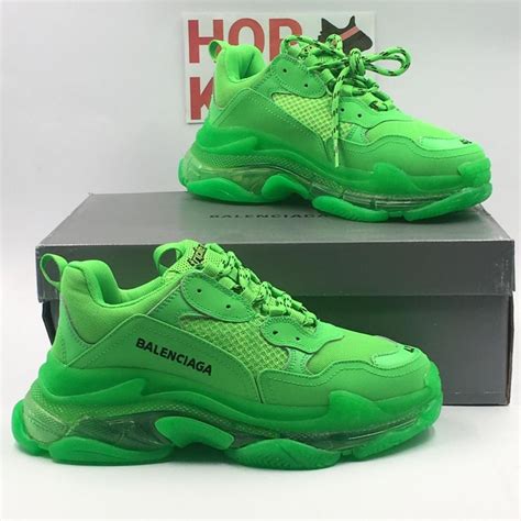 balenciaga triple s neon green fake